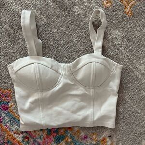 Shinestar White Crop Top